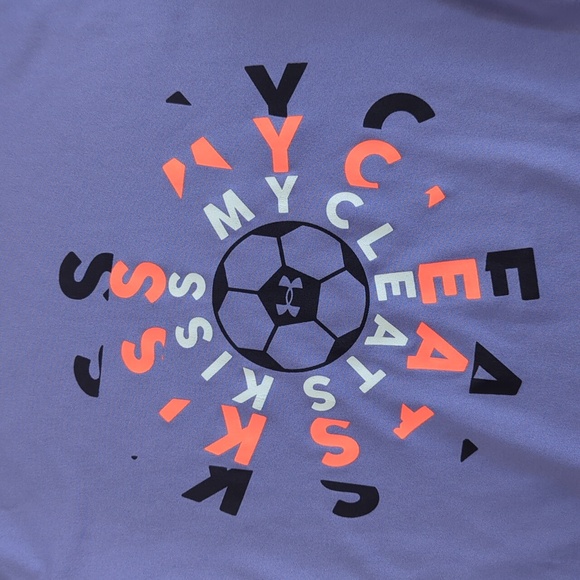 Youth Medium Purple Soccer Activewear Shirt - Under Armour - Picture 2 of 6